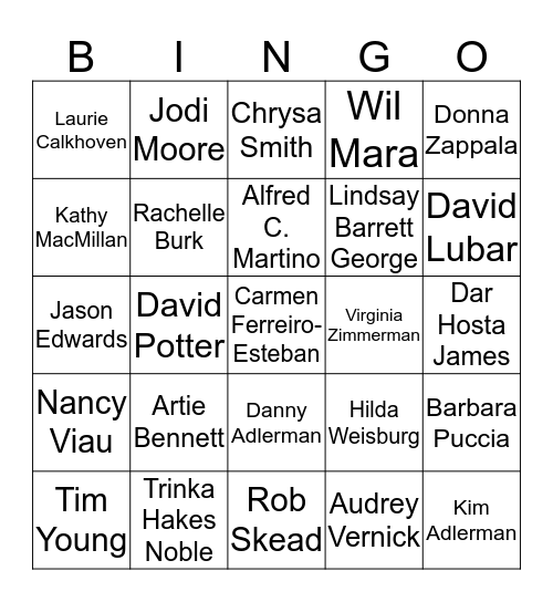 AUTHOR/ILLUSTRATOR BINGO Card