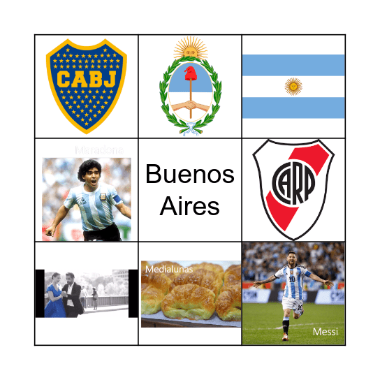 Bingo Argentina Bingo Card
