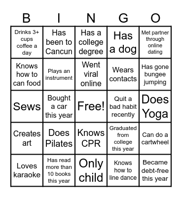 Alston Family Reunion Bingo Card