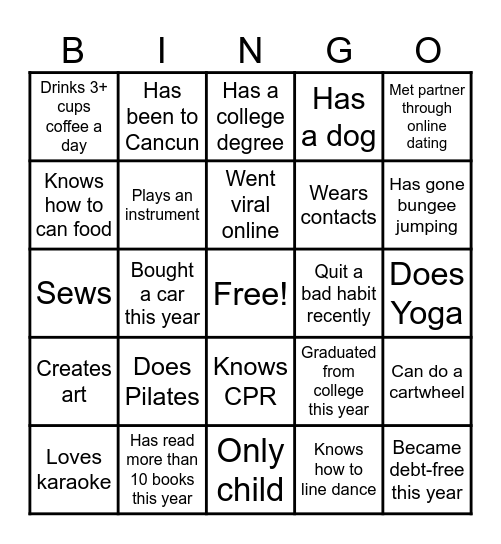 Alston Family Reunion Bingo Card