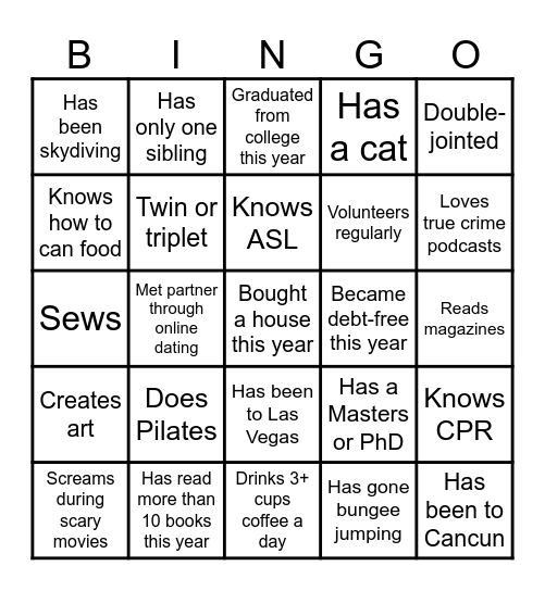 Alston Family Reunion Bingo Card