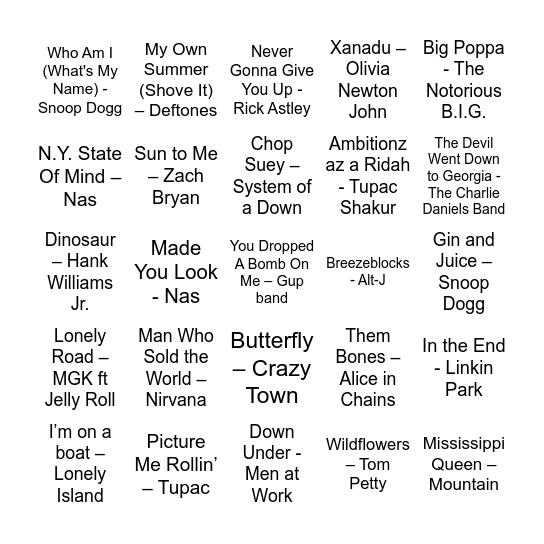 Happy Anniversary Brook Alley! Bingo Card