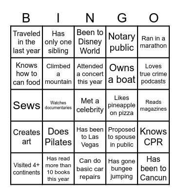 Alston Family Reunion Bingo Card