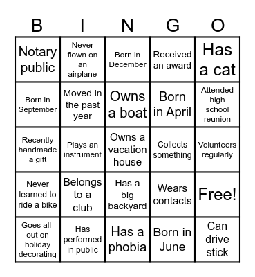 Alston Family Reunion Bingo Card