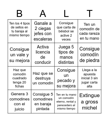 Bingo chevre bcan Bingo Card