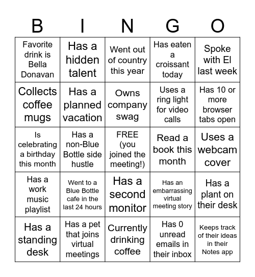 Q3 HR All Hands Bingo Card