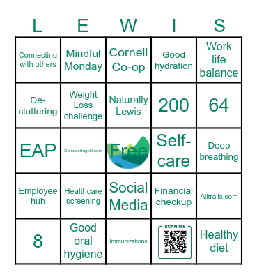 Wellness BINGO Card
