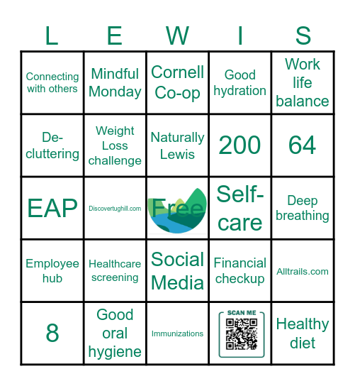 Wellness BINGO Card