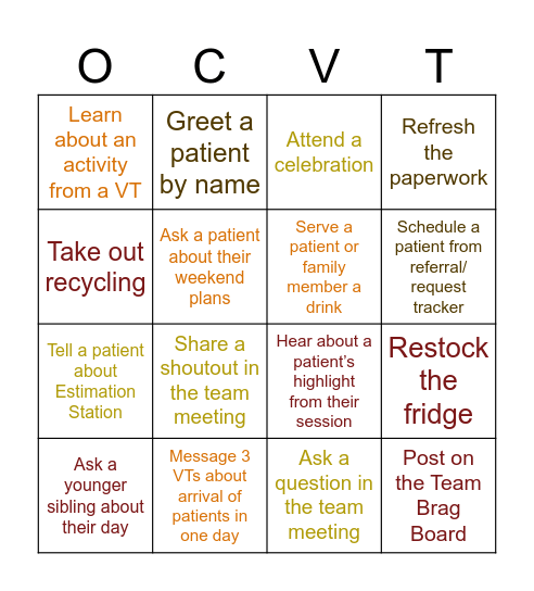 🍵🍂 Fall PS Bingo 🍂🍵 Bingo Card