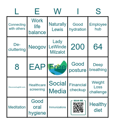 Wellness BINGO Card