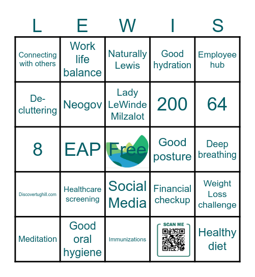 Wellness BINGO Card