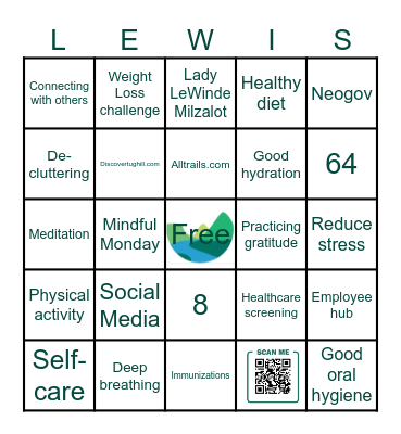 Wellness BINGO Card