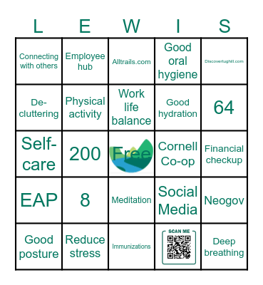 Wellness BINGO Card