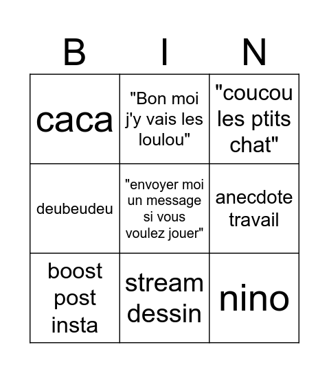 Leo Bingo Card