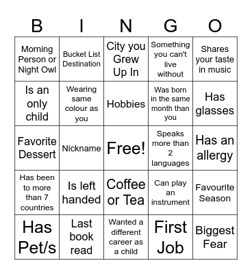 KUDOS BINGO Card