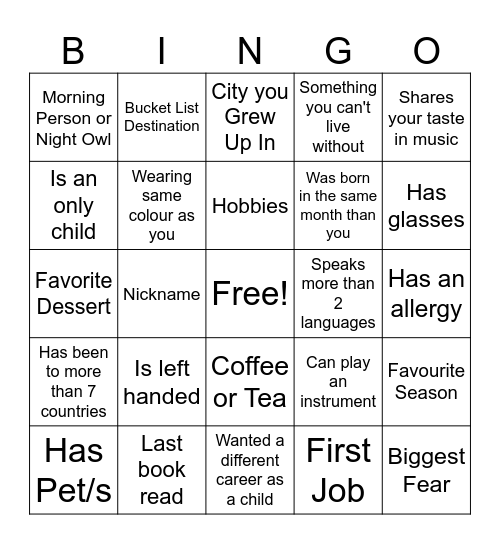 KUDOS BINGO Card