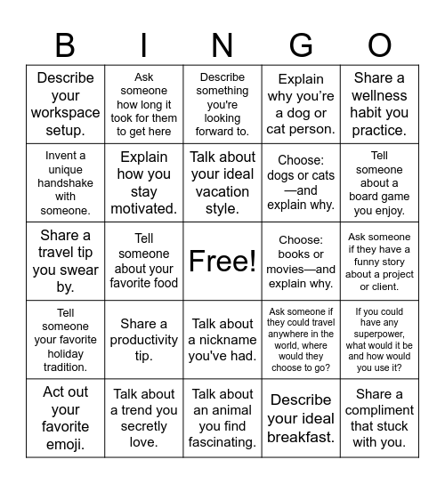 SCS Discover Bingo Card