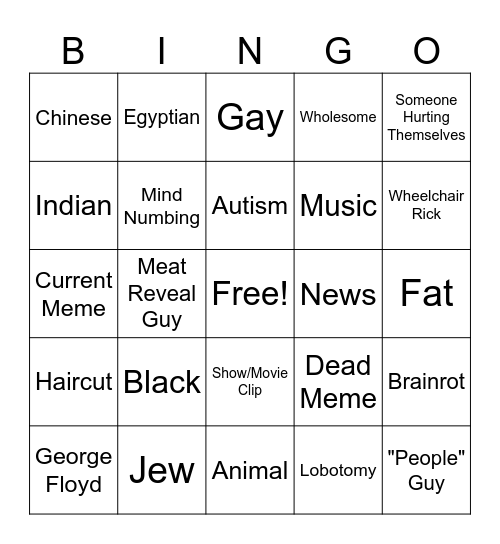 Instagram Reels Bingo Card