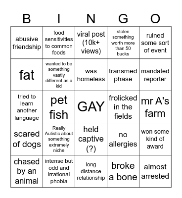 Jelli Bingo Card