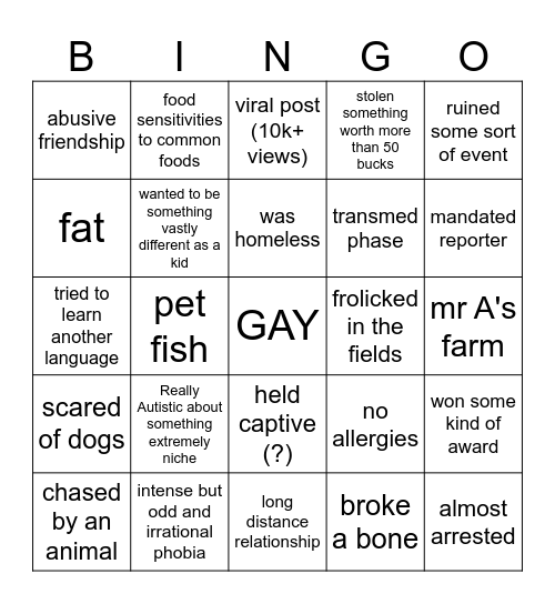 Jelli Bingo Card