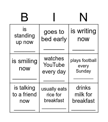 Find someone who.... Bingo Card