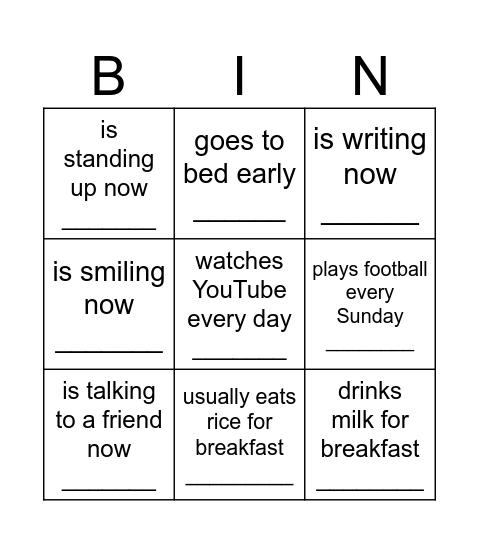 Find someone who.... Bingo Card