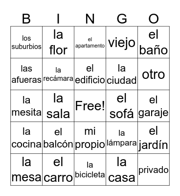 La cas Bingo Card