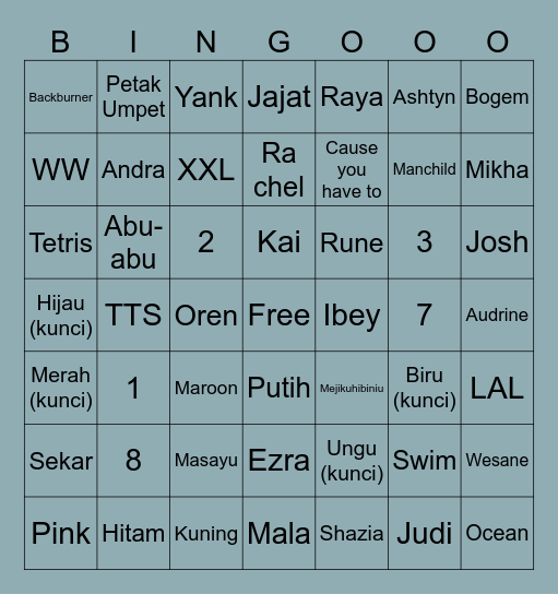 𝒜𝓈𝒽𝓉𝓎𝓃 Bingo Card