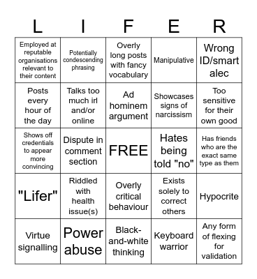 Vessel Bingo Card