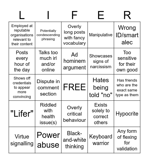 Vessel Bingo Card