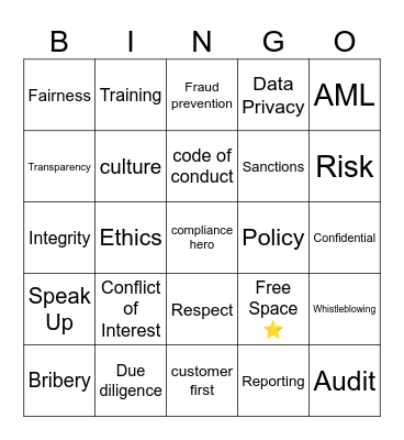 ARCD BINGO Card