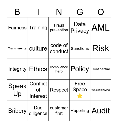 ARCD BINGO Card