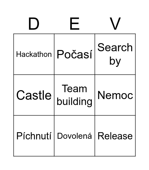 retro bingo card Bingo Card