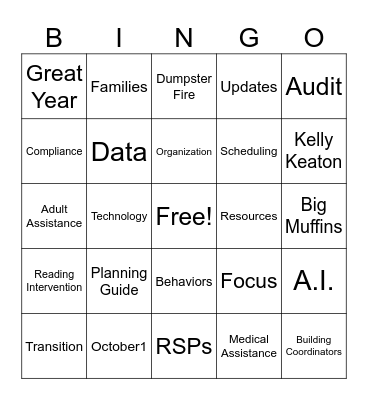 BC BINGO Card