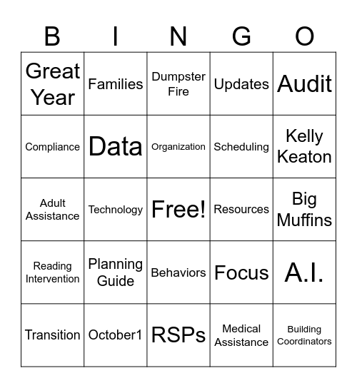 BC BINGO Card