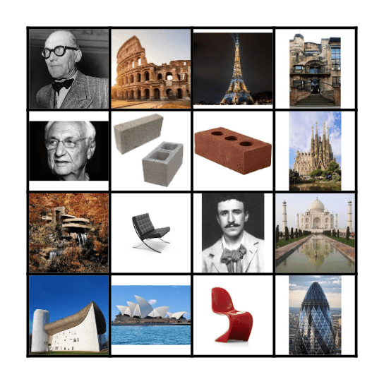 ARCHITECTURE BINGO Card