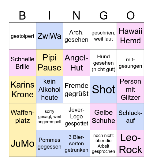 BBW-Stadtfestspaß Bingo Card