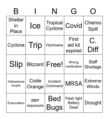 Safety BINGO Card