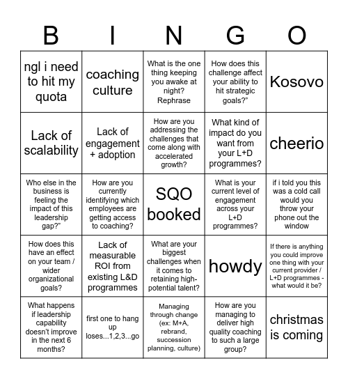 EZRA (SPICED) Bingo Card