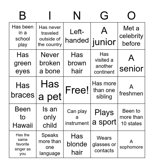 FBLA Bingo Card