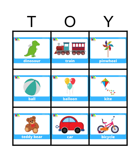 TOYS Bingo Card