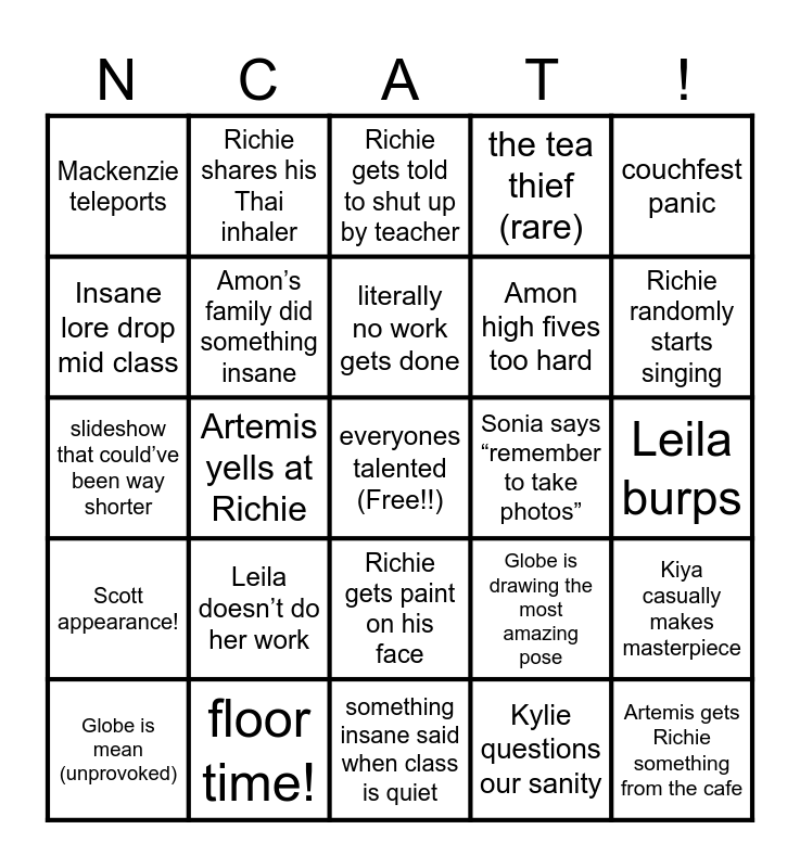 VM2 BINGO Card