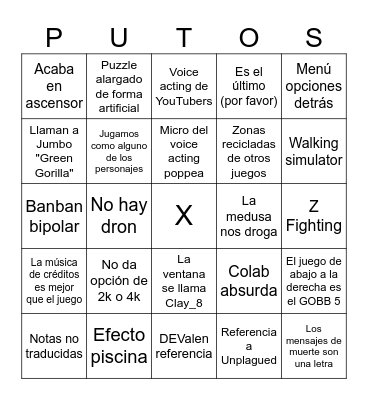 GOBB 8 Bingo Card