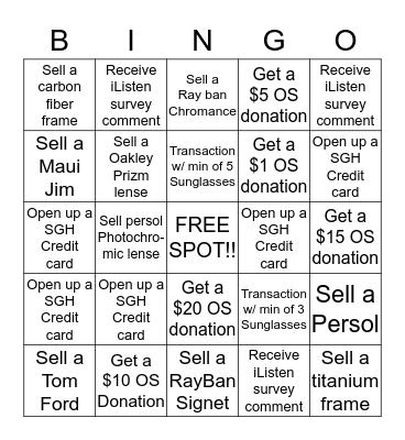 Holiday B.I.N.G.O Bingo Card