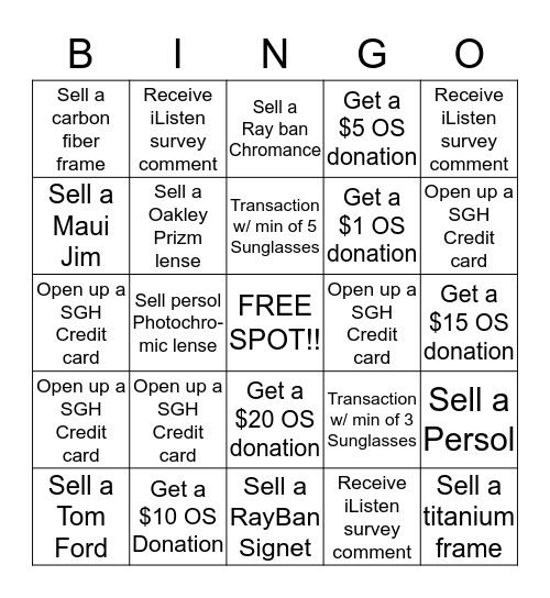 Holiday B.I.N.G.O Bingo Card