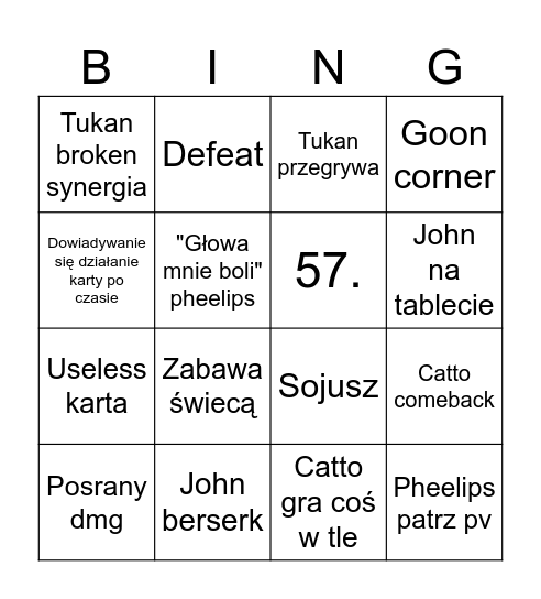 Fate domination tt Bingo Card