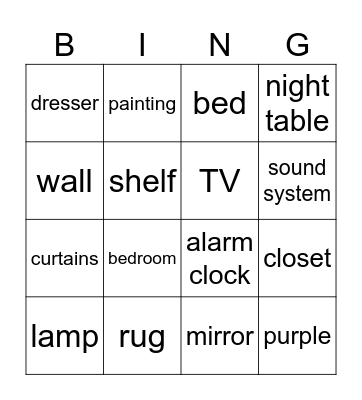 6A Bingo Card