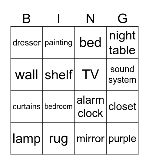 6A Bingo Card