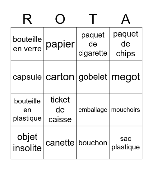 Clean up interota ⚙️ Bingo Card