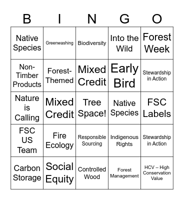 FSC Bingo Card